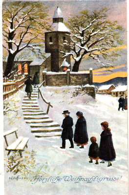AK  Ad. Hoffmann - Weihnachtsgrüße -  Verlag: W+S+S+B  1762/4