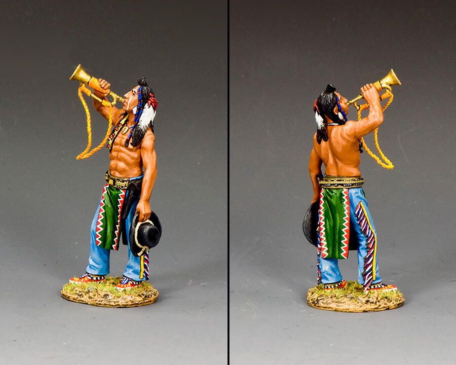 Clairon indien King and Country TRW185 pour diorama historique du Far West miniature