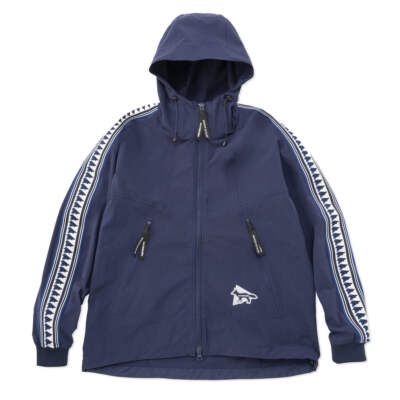 And Wander x Maison Kitsune Trak Hoodie Navy