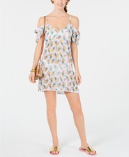 Miken 260419 Women's Flutter-Sleeve Cover-Up Dress Multi Swimwear Size Medium
