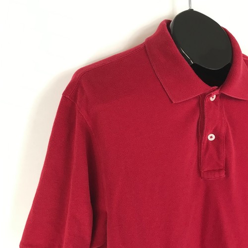 Camisa polo de golf Eddie Bauer para hombre roja mediana informal manga corta 100 % algodón - Imagen 5 de 11
