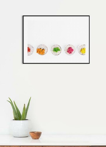 Stampa da Cucina Poster Moderno Arredo Cucina Stampa Cibo Vari Colori - Picture 2 of 17