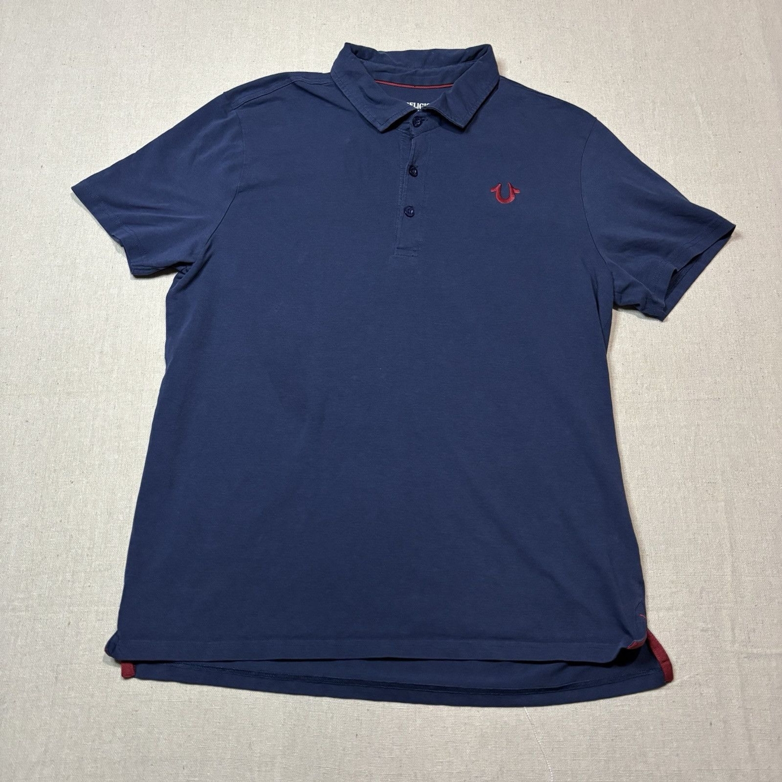 True Religion Mens Polo Shirt Short Sleeve Size Medium Color Blue Golf thumbnail 2
