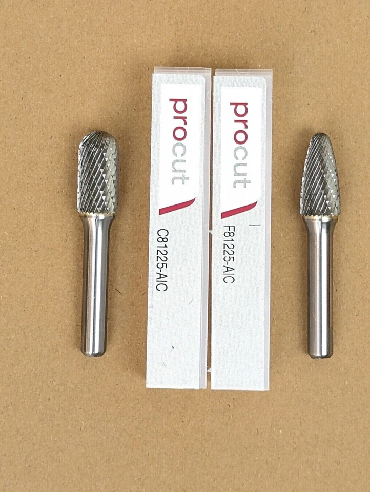 REBABAS GIRATORIAS PROCUT CARBURO DE TUNGSTENO 8MM VÁSTAGO FORMA DE CABEZA SELECCIONADA