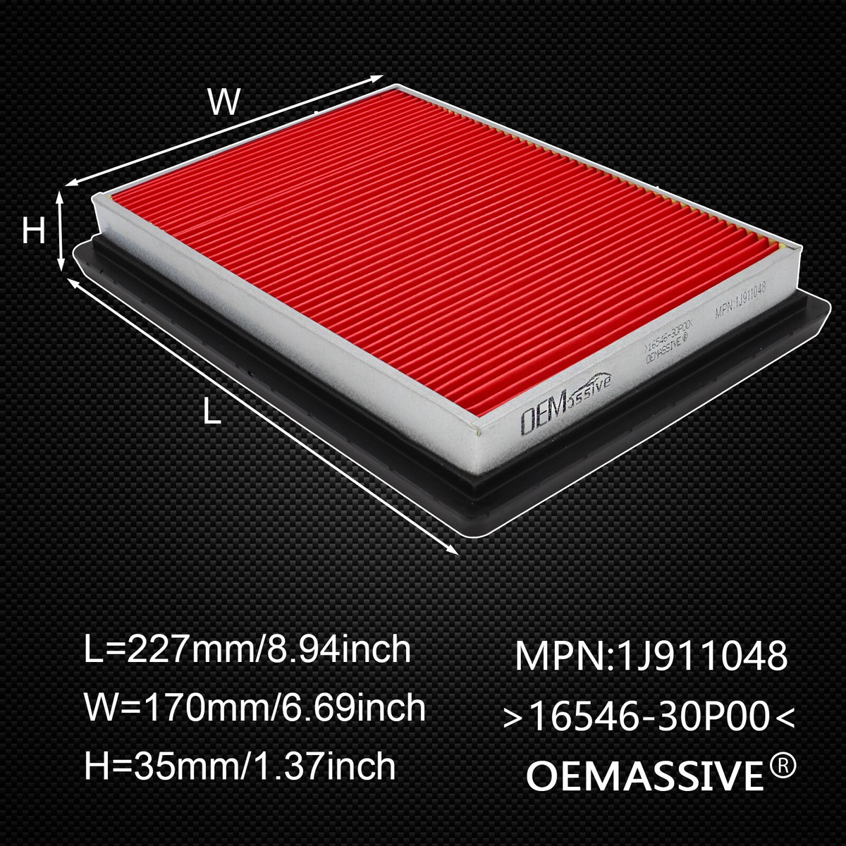 Car Engine Air Filter 16546-30P00 For Infiniti FX35 FX50 QX70