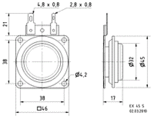 Visaton Ex 45 S Electrodynamic Exciter 4Ohm Borne Sound Converter 070423-0002 - Afbeelding 7 van 7