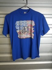 Vintage 80's Loretta Lynn Country Music Singer Blue Shirt Size XXL Made In USA