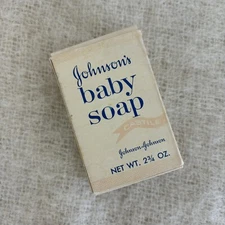 Vintage Johnson’s Baby Soap Bar Castile NOS In Box Prop Display