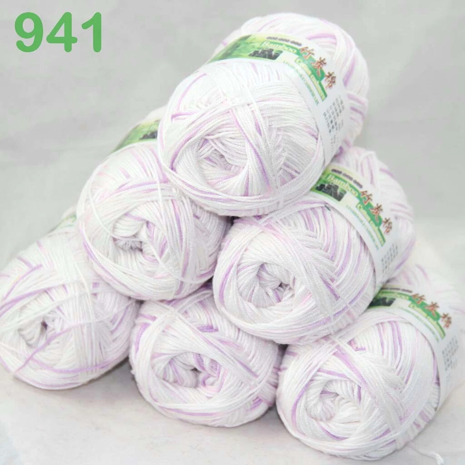 Sale Lot 6SkeinsX50g Soft Bamboo Cotton Baby Wrap Hand Knitting Crochet Yarn 941 - Image 3 of 4
