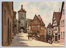 Rothenburg O. D. Tauber Plonlein Germany Postcard