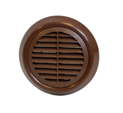 Rundes Lüftungsgitter mit verstellbarem Kanalflansch 95 mm - 150 mm und Fliegengitter