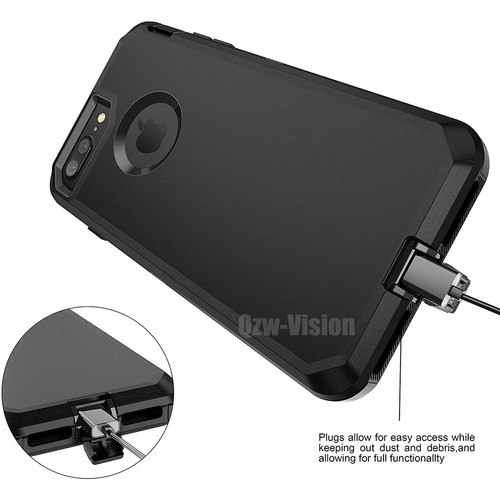 For iPhone 7 8 Plus Shockproof Rugged Case With Belt Clip & Screen Protector - Picture 8 of 16