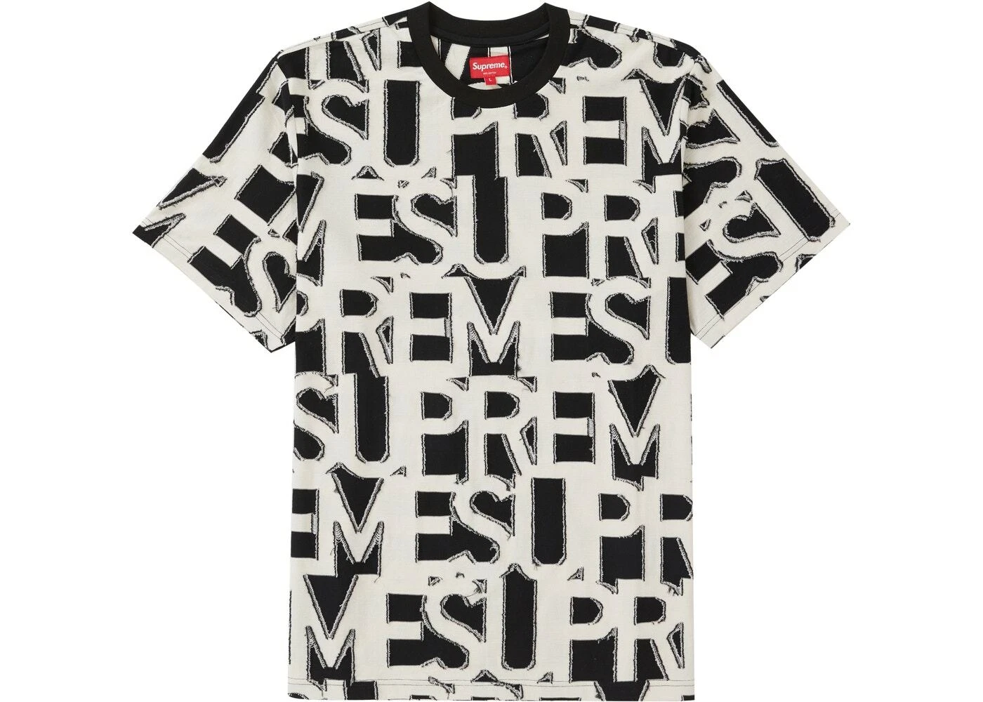 Supreme Spellout S/S Top Black Size L