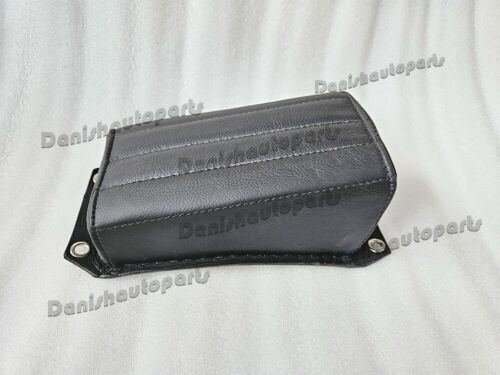 BLACK LEATHER VERT RIB CHOPPER SOLO SEAT & PILLION PAD TUCK & ROLL HARLEY BOBBER - Picture 14 of 23