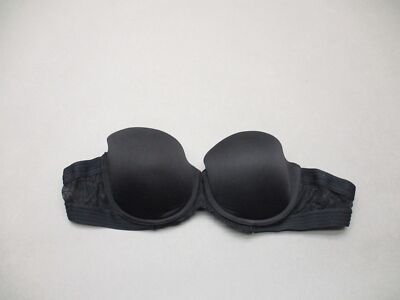 36C Maidenform Womens Black Underwire Lined Extreme Lift Strapless Demi Bra 4B