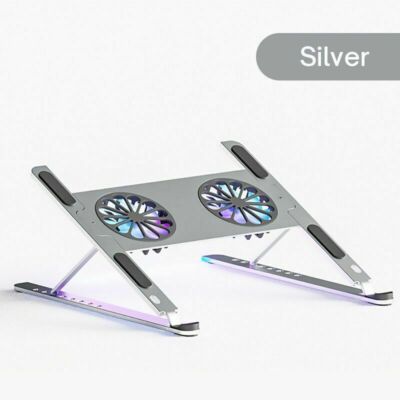 Aluminum Adjustable Laptop Stand for Macbook PC iPad Tablet Notebook Cooling Fan