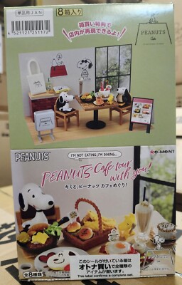 Re-Ment Miniatures Peanuts Snoopy Cafe Tour With You Full Set 8