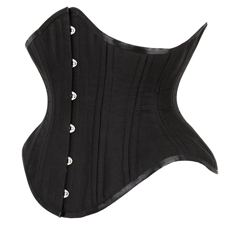 Allacki Heavy Duty Satin Boned Underbust Corset Waist Trainer Cincher Bodyshaper - Image 2 of 4