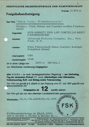 Kino # FSK-Datenblatt # Freigabebescheinigung # A-5 # Buchstabe *** Mei-My *** - Bild 2 von 21