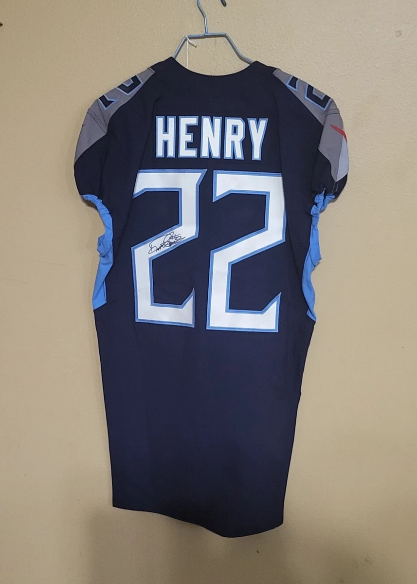 Nike Tennessee Titans No22 Derrick Henry Navy Blue Team Color Women's Stitched NFL 100th Season Vapor Limited Jersey