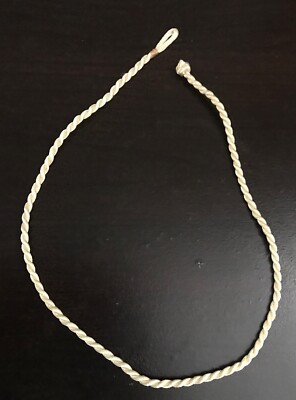 18  Twisted Braided Rope Necklace Off White Ivory