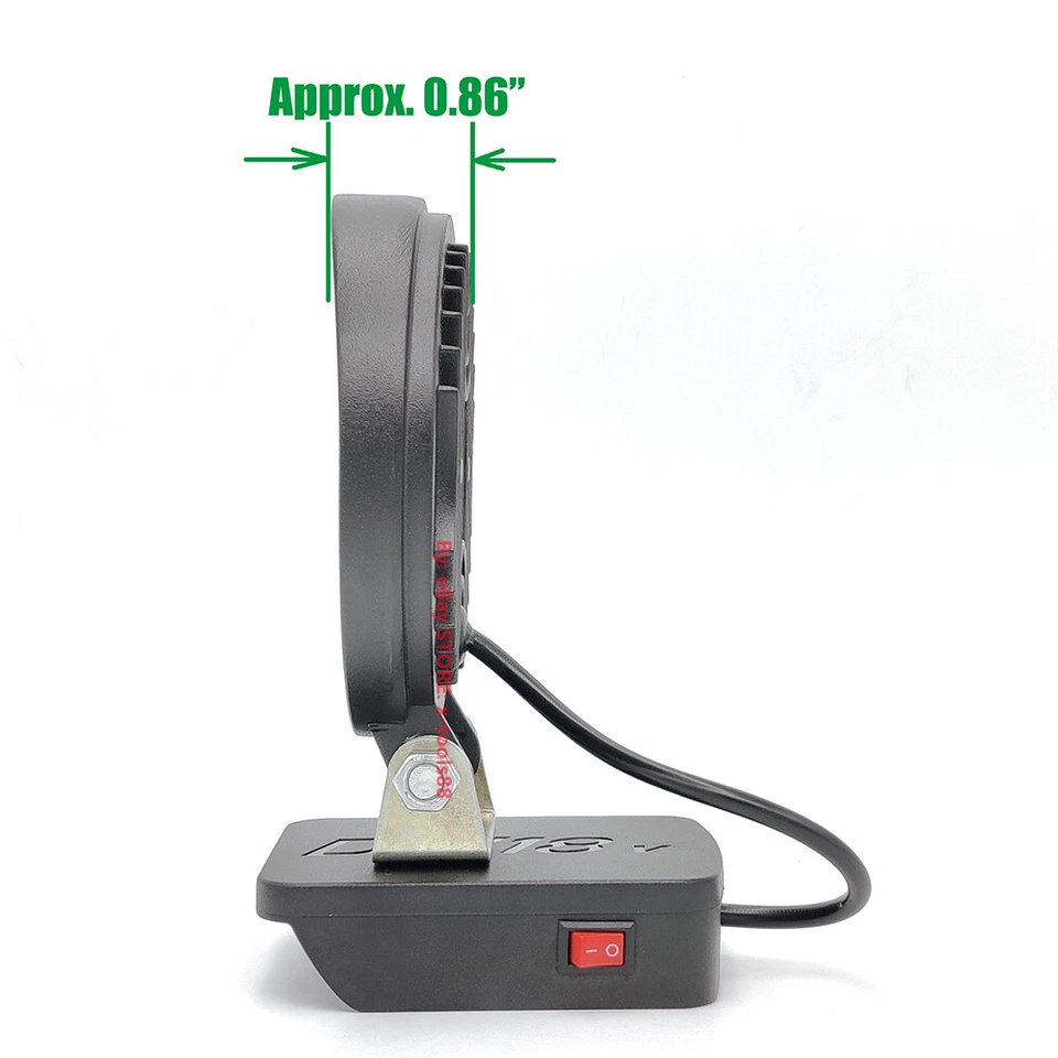 1x LED Flood Light fits DeWalt 20v MAX Li-Ion Batteries (2000LM)- w/BMS Board - Image 3 of 4