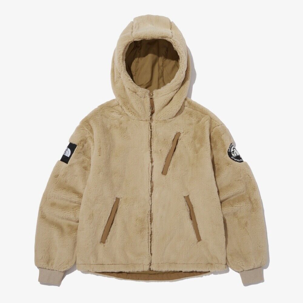 The North Face Korea W'S RIMO FLEECE HOODIE JACKET NJ4FN81L GOLD_BEIGE  ASIAN FIT