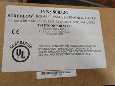 TSI INC Sureflow Room Pressure Sensor and Cable 800326 New Old Stock