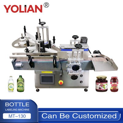 Automatic Round Bottle Labeling Machine Commercial Label Applicator Machine