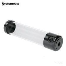 Barrow Acrylic Clear Tube Reservoir 50mm x 230mm G1/4" Black for Water Cooling