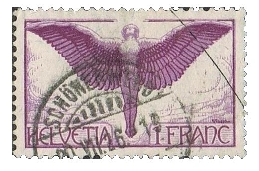 Handstamped Used Switzerland Transportation Postal Stamps