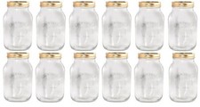 12 x Traditional Kilner Luxury Preserve Jar 0.5L with Metal Lid