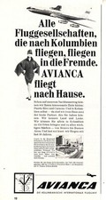 3w23597/ Reklame aus 1968 &ndash; AVIANCA Kolumbianische Fluglinie