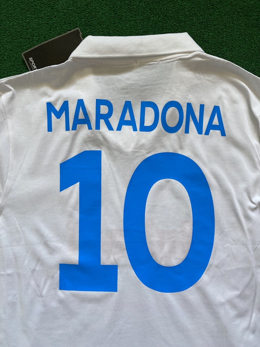 NWT Napoli 87/88 Away White Retro Jersey “Maradona 10 NWT Napoli 87/88 Away White Retro Jersey “Maradona 10