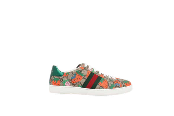 gucci strawberry tennis shoes