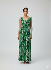 Womens Plus Size Curve Abstract Print Maxi Elasticated Dress Upto UK SIZE22 P22