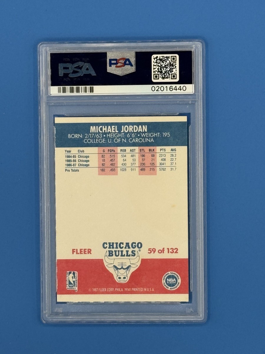 1987 fleer Michael Jordan PSA 10 | eBay