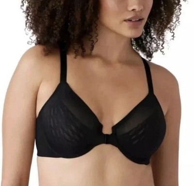 Wacoal 855436 Elevated Allure Underwire Front Close Racerback Bra black NEW