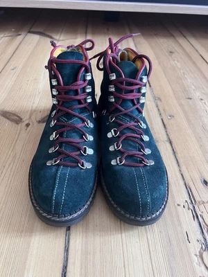 Campos Vintage Bergstiefel Damen grün Veloursleder Made in Italy Gr. 36 - Bild 1 von 4