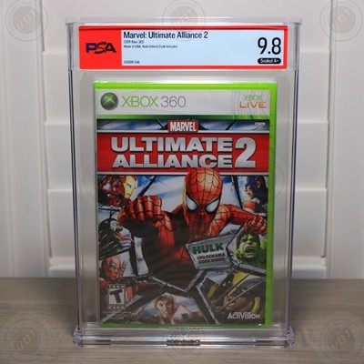 PSA 9.8 A+ / Marvel Ultimate Alliance 2 [w/ Hulk Code] / Xbox 360 2009 NEW!