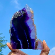 231G Natural Purple Fluorite Quartz Druzy Slice Extra Large Gemstone specimens
