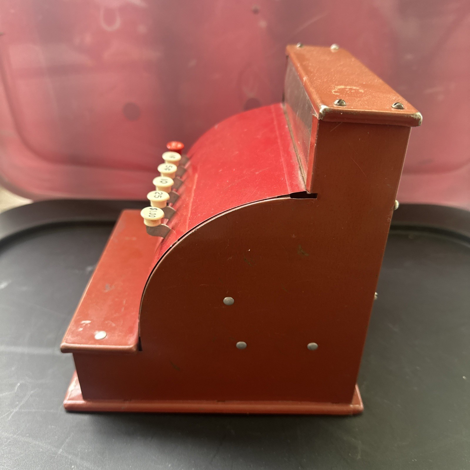 как выглядит VTG Tom Thumb Cash Register Toy Good Paint Works Made In USA фото