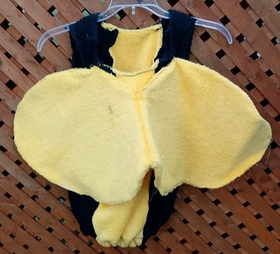 BABY Bumble Bee Vest Costume Toddler Size 36 Months / Headband Bouncy Eyes Warm
