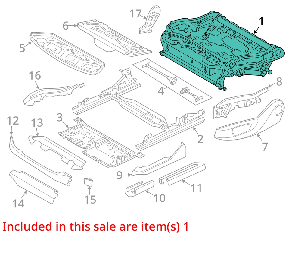 Asiento eléctrico delantero izquierdo conductor cuero negro compatible con BMW 528I 2011 2012 2013 Foto 4 de 4