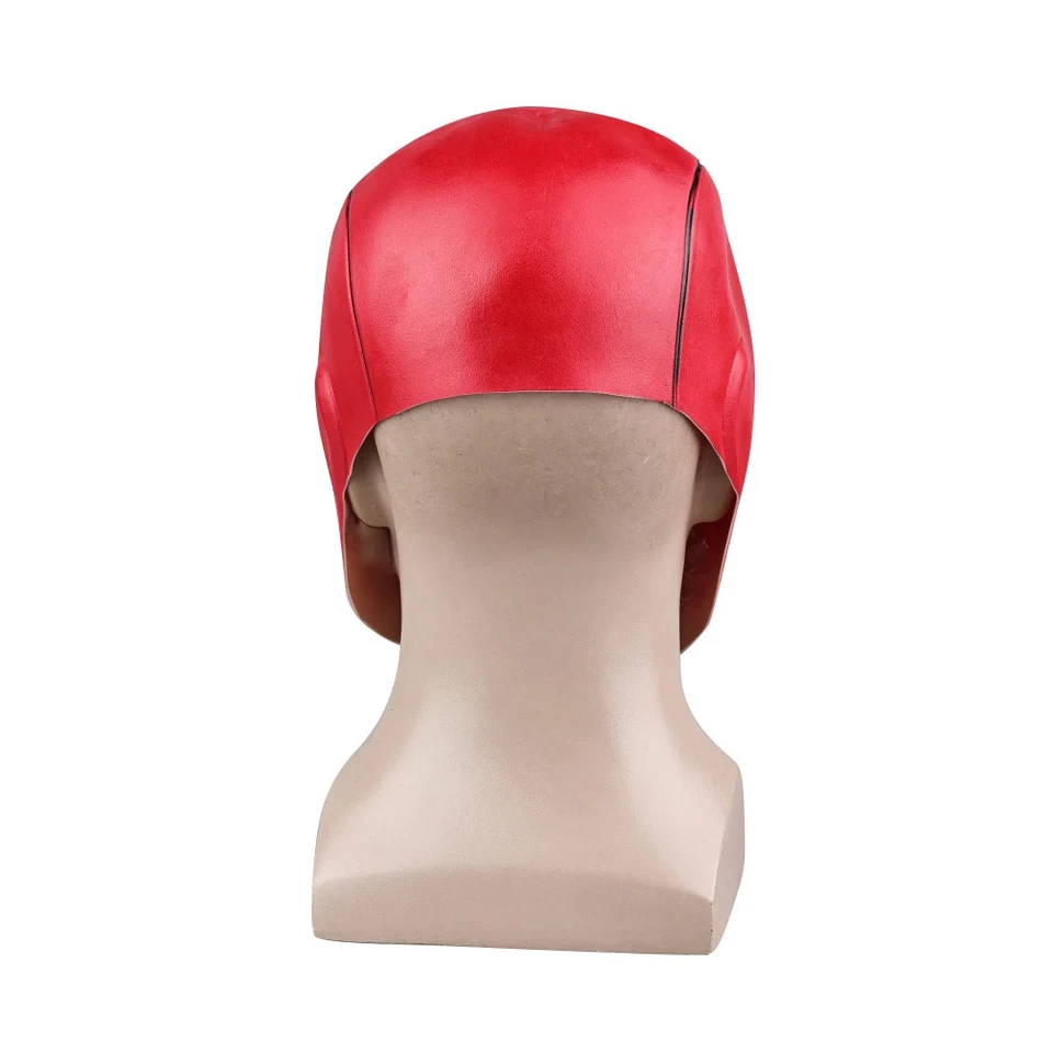 Latex Superheld Maske Red Hood Helm Cosplay Kostüm Karneval Party - Bild 4 von 4