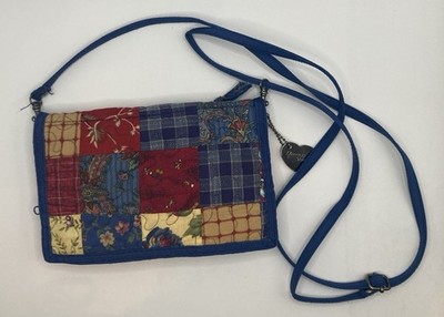 Donna Sharp Crossbody Patchwork By Donna Purse Wallet Tan 8  X 5 