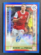 Robin Van Persie 2022-23 Topps Merlin UCC Blue Refractor Auto /75 #AC-RVP
