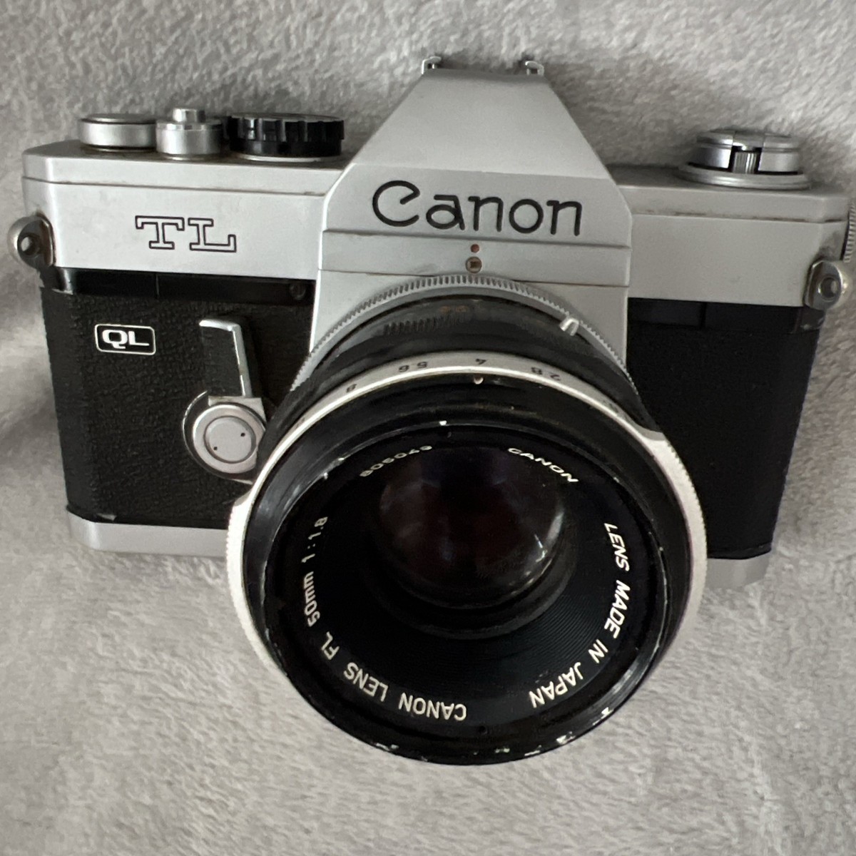 Canon TL QL 35mm SLR Film Camera with 50mm Fast Prime Lens
