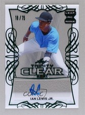 2021 Leaf Trinity Clear Auto Green 18/75 Ian Lewis Jr #CA-IL1 Auto 0q1p
