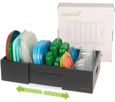 Expandable Kitchen Cabinet Organizer for Food Storage Container Lids, Drawer ...